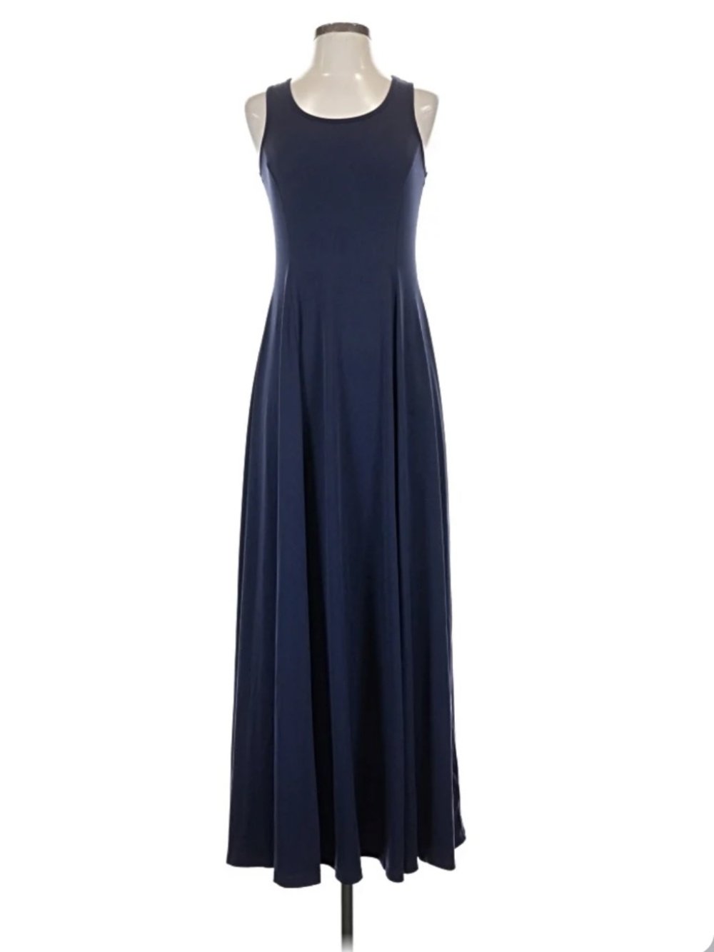 MICHAEL Michael Kors Navy Blue Sleeveless Maxi Dress with Side Slit Size Small